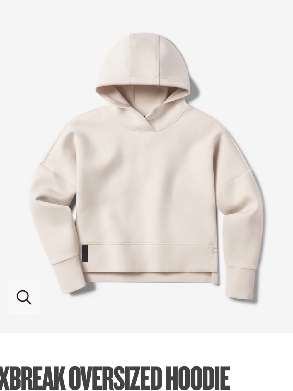 LUXBREAK OVERSIZED HOODIE UNRL WOMENS SAND large comfy small pen mark on sleeve